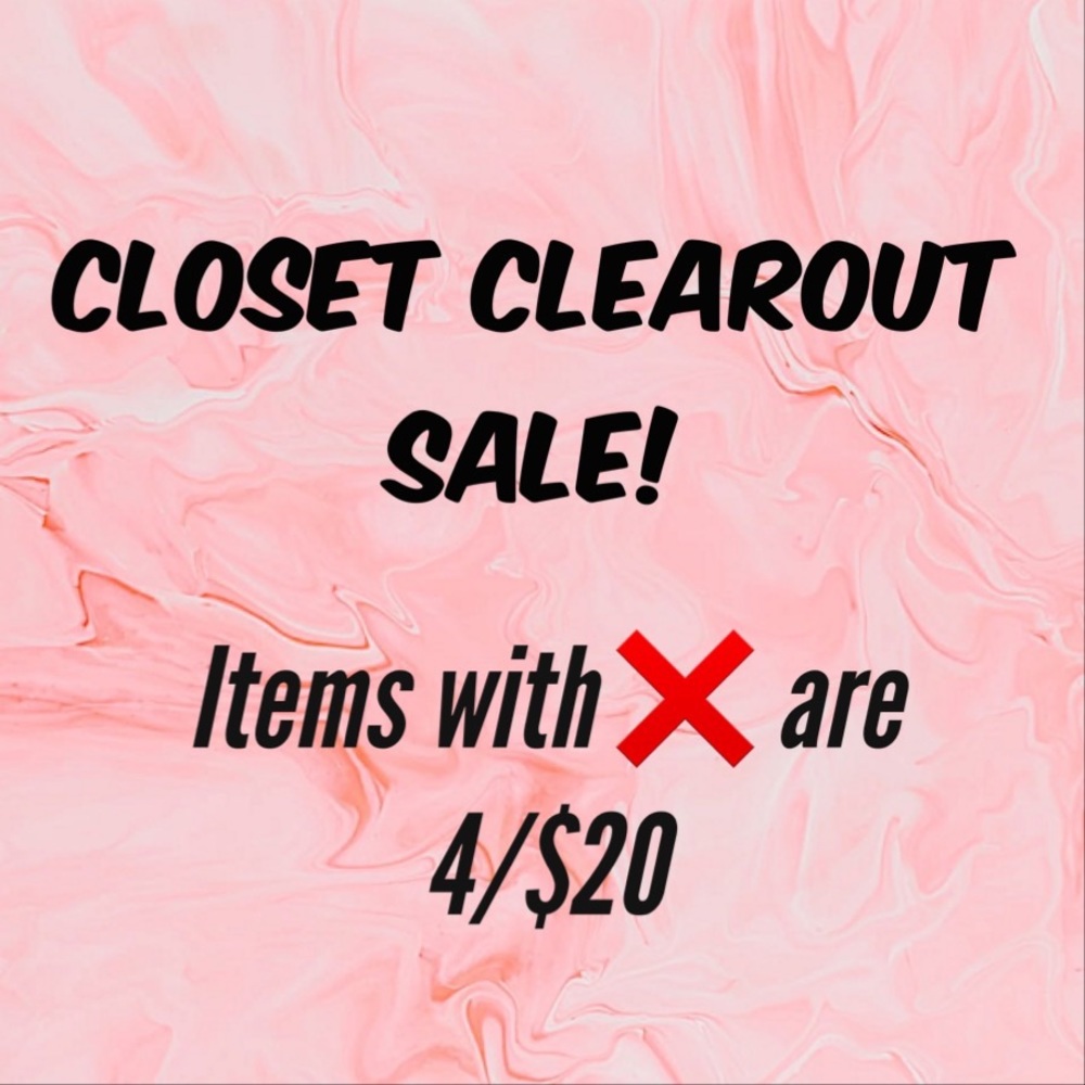❌Closet Clearout 4/$20